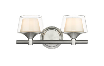 Auralume Two Light Bath Vanity in Satin Nickel (405|311-2W-SN-CLW)