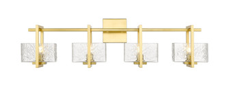 Auralume Four Light Bath Vanity in Satin Gold (405|312-4W-SG-CL)
