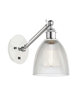 Ballston One Light Wall Sconce in White Polished Chrome (405|317-1W-WPC-G382)