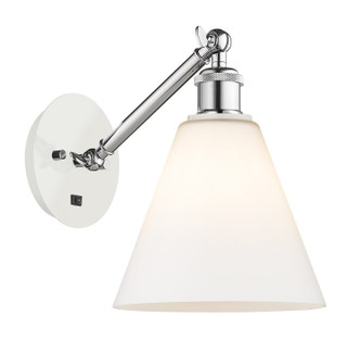 Ballston One Light Wall Sconce in White Polished Chrome (405|317-1W-WPC-GBC-81)
