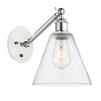 Ballston One Light Wall Sconce in White Polished Chrome (405|317-1W-WPC-GBC-84)