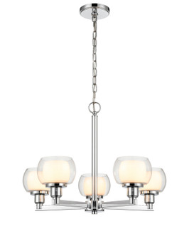 Auralume Five Light Chandelier in Polished Chrome (405|330-5CR-PC-CLW)
