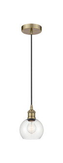 Edison One Light Mini Pendant in Antique Brass (405|616-1P-AB-G122-6)