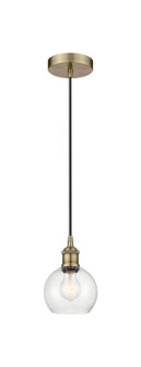 Edison One Light Mini Pendant in Antique Brass (405|616-1P-AB-G124-6)