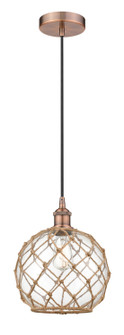 Edison One Light Mini Pendant in Antique Copper (405|616-1P-AC-G122-10RB)
