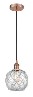 Edison One Light Mini Pendant in Antique Copper (405|616-1P-AC-G122-8RW)