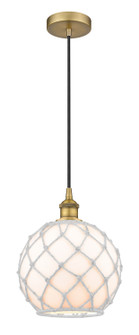 Edison One Light Mini Pendant in Brushed Brass (405|616-1P-BB-G121-10RW)