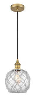 Edison One Light Mini Pendant in Brushed Brass (405|616-1P-BB-G122-8RW)