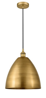 Edison LED Mini Pendant in Brushed Brass (405|616-1P-BB-MBD-12-BB-LED)