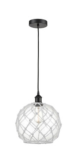 Edison One Light Mini Pendant in Matte Black (405|616-1P-BK-G122-10RW)