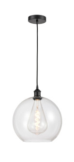 Edison One Light Mini Pendant in Matte Black (405|616-1P-BK-G122-12)