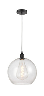 Edison One Light Mini Pendant in Matte Black (405|616-1P-BK-G124-12)