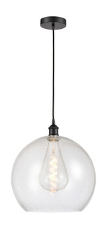 Edison One Light Pendant in Matte Black (405|616-1P-BK-G124-14)