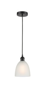 Edison One Light Mini Pendant in Matte Black (405|616-1P-BK-G381)