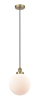Edison One Light Mini Pendant in Antique Brass (405|616-1PH-AB-G201-10)