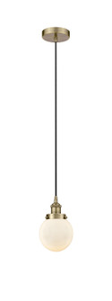 Edison One Light Mini Pendant in Antique Brass (405|616-1PH-AB-G201-6)