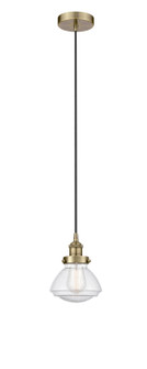 Edison LED Mini Pendant in Antique Brass (405|616-1PH-AB-G324-LED)