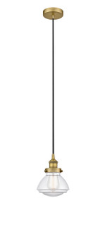 Edison One Light Mini Pendant in Brushed Brass (405|616-1PH-BB-G322)