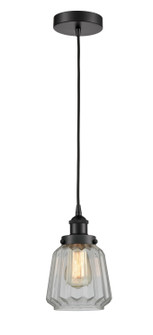 Edison One Light Mini Pendant in Matte Black (405|616-1PH-BK-G142)