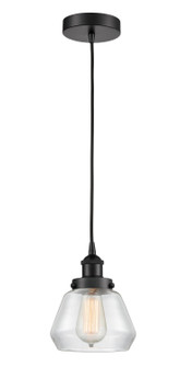 Edison One Light Mini Pendant in Matte Black (405|616-1PH-BK-G172)