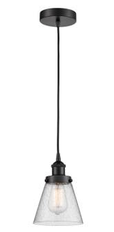 Edison One Light Mini Pendant in Matte Black (405|616-1PH-BK-G64)