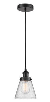 Edison LED Mini Pendant in Matte Black (405|616-1PH-BK-G64-LED)