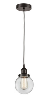 Edison One Light Mini Pendant in Oil Rubbed Bronze (405|616-1PH-OB-G202-6)