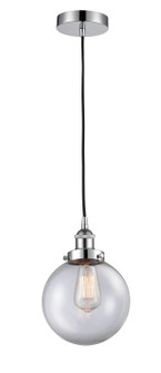 Edison One Light Mini Pendant in Polished Chrome (405|616-1PH-PC-G202-8)