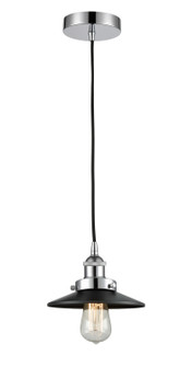 Edison LED Mini Pendant in Polished Chrome (405|616-1PH-PC-M6-BK-LED)