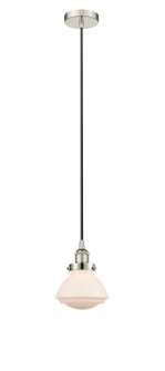 Edison One Light Mini Pendant in Polished Nickel (405|616-1PH-PN-G321)