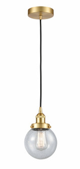 Edison One Light Mini Pendant in Satin Gold (405|616-1PH-SG-G204-6)