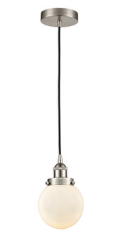Edison One Light Mini Pendant in Brushed Satin Nickel (405|616-1PH-SN-G201-6)