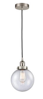 Edison LED Mini Pendant in Brushed Satin Nickel (405|616-1PH-SN-G204-8-LED)