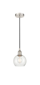 Edison One Light Mini Pendant in Polished Nickel (405|616-1P-PN-G124-6)