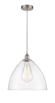 Edison One Light Pendant in Brushed Satin Nickel (405|616-1P-SN-GBD-164)