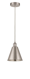 Edison LED Mini Pendant in Brushed Satin Nickel (405|616-1P-SN-MBC-8-SN-LED)