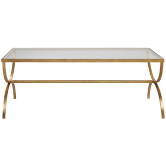 Crescent Coffee Table in Antiqued Gold (52|25186)