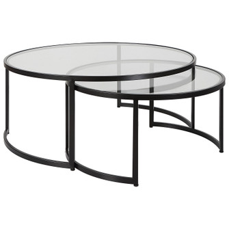 Rhea Nesting Coffee Tables S/2 in Satin Black (52|25190)