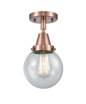 Caden One Light Flush Mount in Antique Copper (405|447-1C-AC-G204-6)