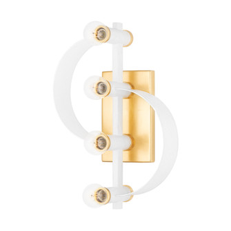 Maddie Four Light Wall Sconce in Gold Leaf/White (428|H379104-GL/WH)
