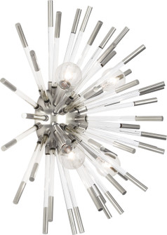Andromeda Four Light Wall Sconce in Polished Nickel w/Clear Acrylic Rods (165|S167)