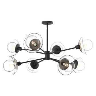 Francesca Eight Light Chandelier in Clear Glass/Matte Black (452|CH517338MBCL)