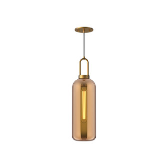 Soji One Light Pendant in Aged Gold/Copper Glass (452|PD401606AGCP)