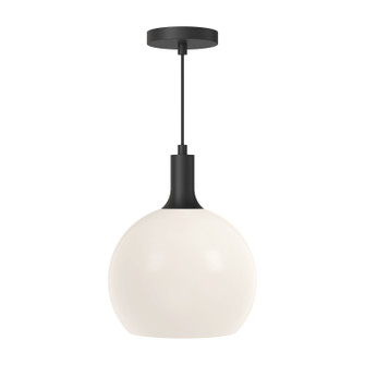 Castilla One Light Pendant in Matte Black/Opal Matte Glass (452|PD506210MBOP)
