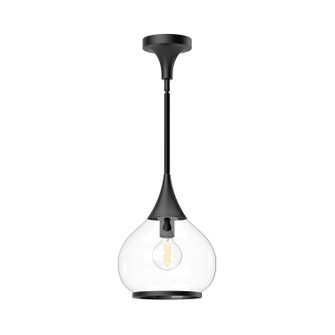 Hazel One Light Pendant in Clear Glass/Matte Black (452|PD524110MBCL)