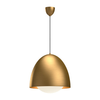 Kenji One Light Pendant in Aged Gold/Opal Matte Glass (452|PD529220AGOP)