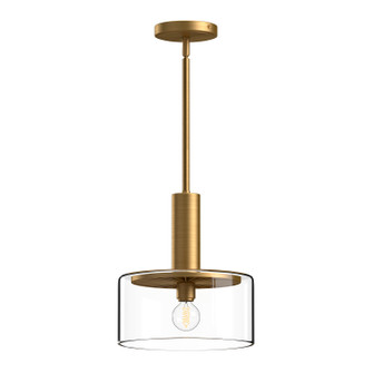 Royale One Light Pendant in Aged Gold/Clear Glass (452|PD535010AGCL)
