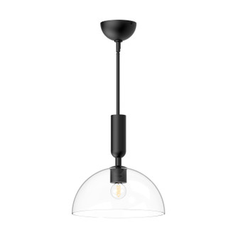 Jude One Light Pendant in Clear Glass/Matte Black (452|PD563012MBCL)