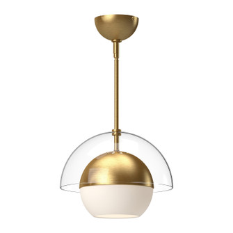 Lucy One Light Pendant in Brushed Gold/Opal Matte Glass (452|PD568212BGOP)