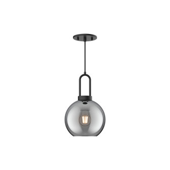 Soji One Light Pendant in Matte Black/Smoked Solid Glass (452|PD601608MBSM)